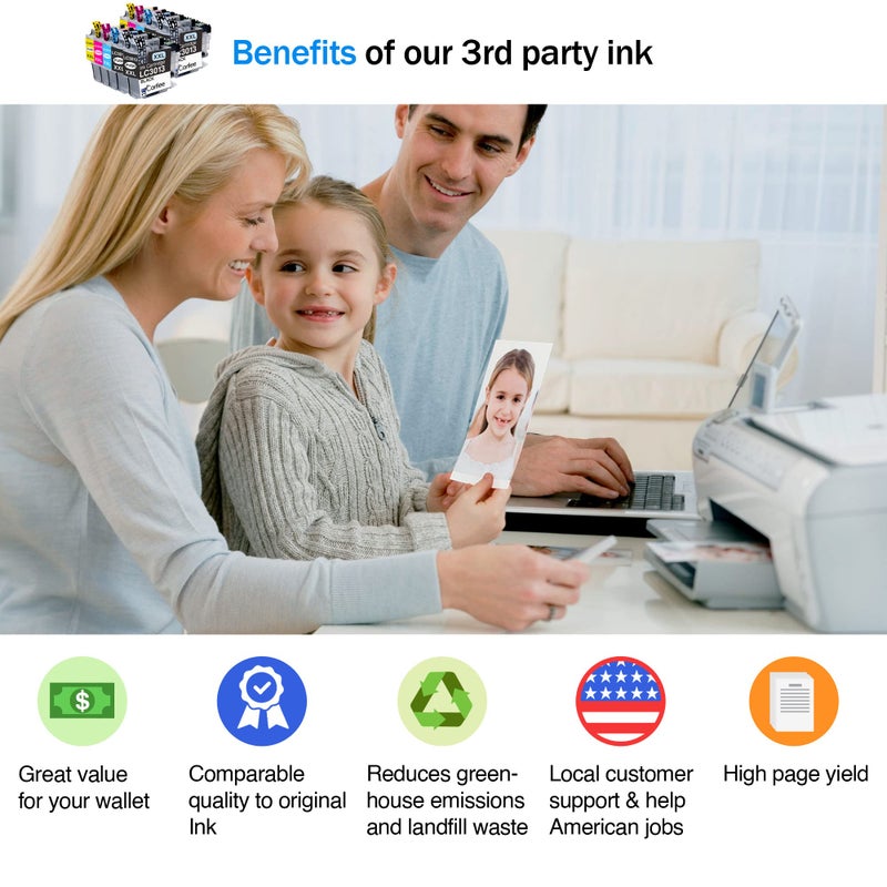 Cartlee 10-Pack Compatible Ink Cartridges Replacement for Brother LC3013 LC-3013 Ink Cartridges BK/C/M/Y LC3011 for Brother LC3011 LC 3013 Printer (4BK, 2X C/M/Y) - Image 2